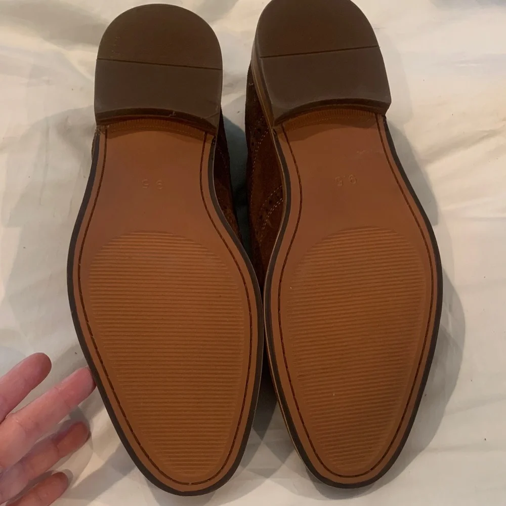 John W. Nordstrom Chestnut Brown Suede Brogue Oxfords